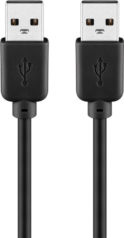CAVO USB 2.0 connettori A maschio nero 3 mt.