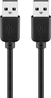 CAVO USB 2.0 connettori A maschio nero 3 mt.