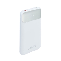 Battery Bank (10000 mAh) 22,5W fast charger con 3 cavi integrati ( di cui type C ed Usb con funzione ricarica ) Bianca