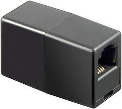 ACCOPPIATORE TELEFONICO 2 CONNETTORI RJ11 - 6P4C FEMMINA/FEMMINA COLORE NERO