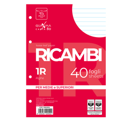 RICAMBI FORATI A5 1RIGO 80GR QUAXIMA 40FG 80GR PIGNA