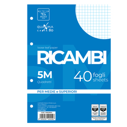 RICAMBI FORATI A4 5MM QUAXIMA 40FG 80GR PIGNA