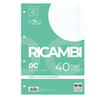 RICAMBI FORATI A4 1RIGO C/MARG. QUAXIMA 40FG 80GR PIGNA