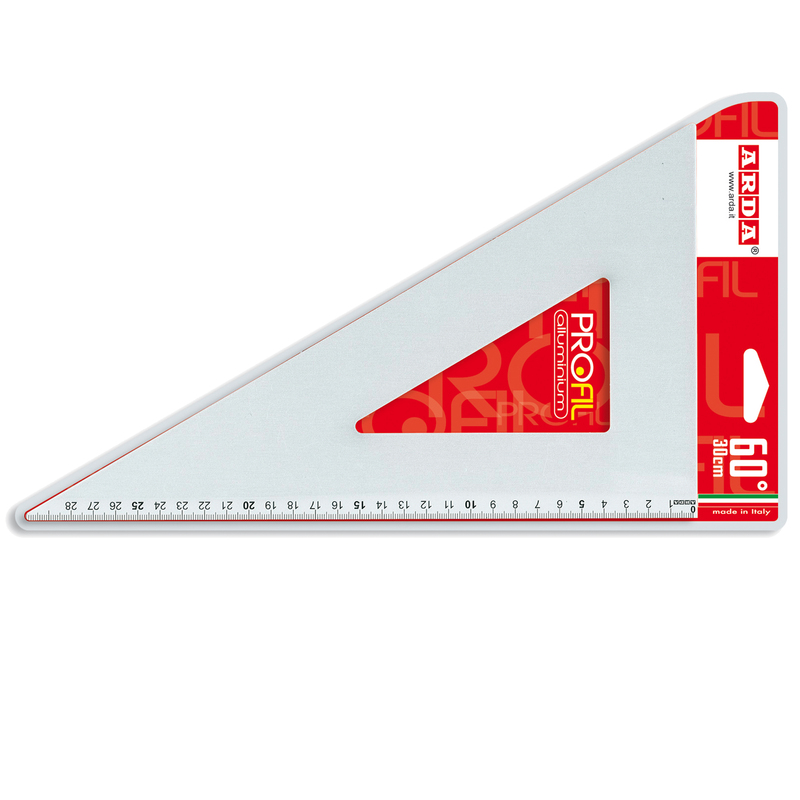 SQUADRA PROFIL ALLUMINIO 60Â° 30CM ARDA