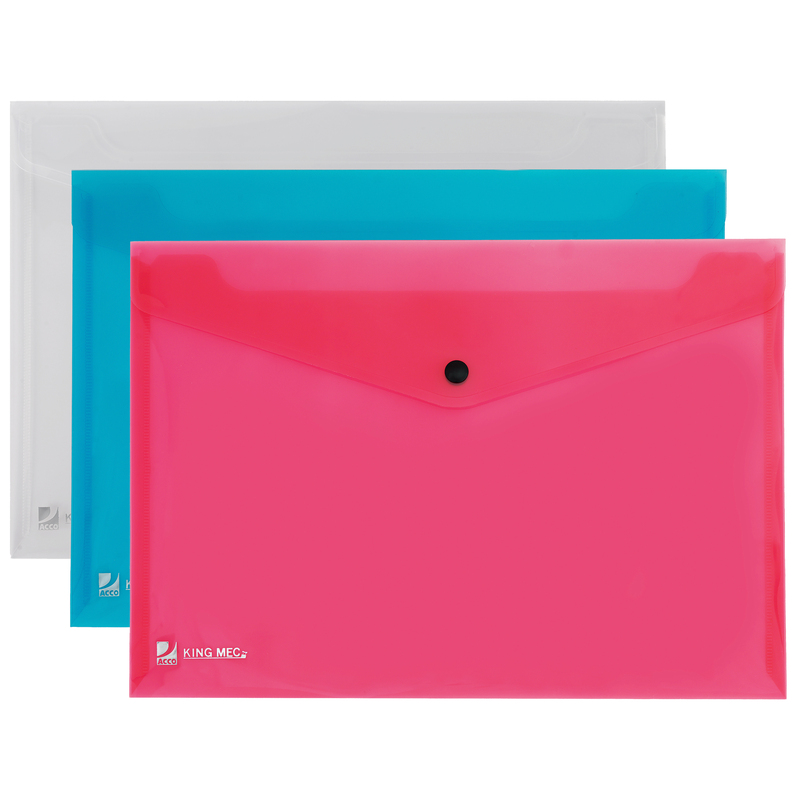 BUSTA CON BOTTONE PULL COLORATA 21X29.7CM