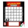 Etichetta adesiva bianca tonda Ã18mm (10fogli x 42etichette) Markin