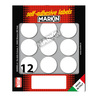 Etichetta adesiva bianca tonda Ã34mm (10fogli x 12etichette) Markin