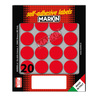 Etichetta adesiva rosso tonda Ã27mm (10fogli x 20etichette) Markin