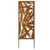 Pannello decorativo in acciaio corten 30x90cm Verdemax