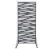 Pannello decorativo in metallo grigio con piadi laterali 80x180cm Verdemax