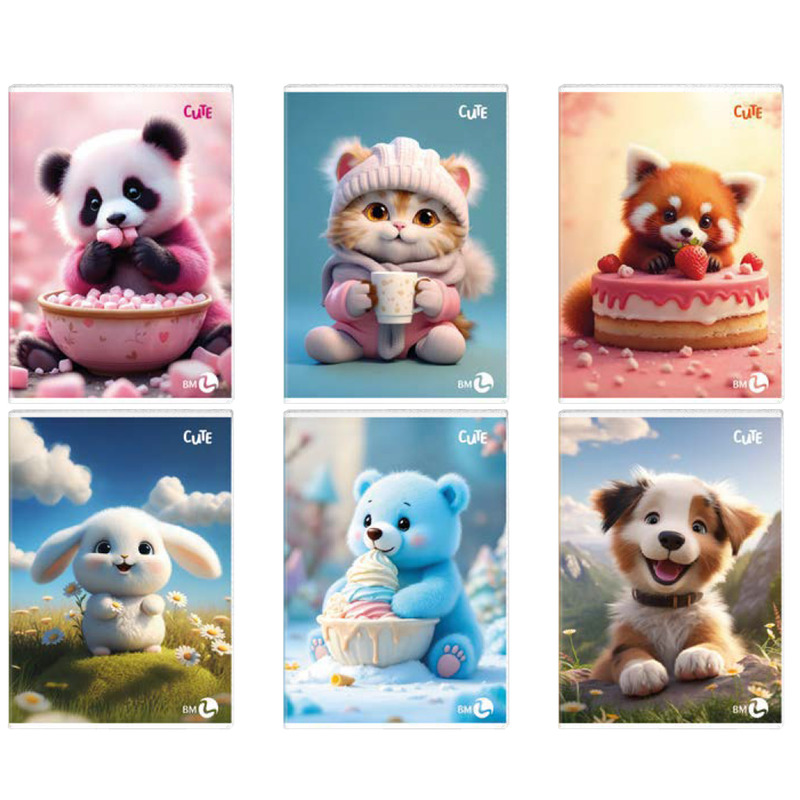 Maxiquaderno A4 40FG+2 80gr 5mm Cute BM