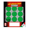 Etichetta adesiva verde tonda Ã34mm (10fogli x 12etichette) Markin