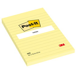 BLOCCO 100fg Post-itR Giallo Canary 102x152mm GIALLO A RIGHE 660