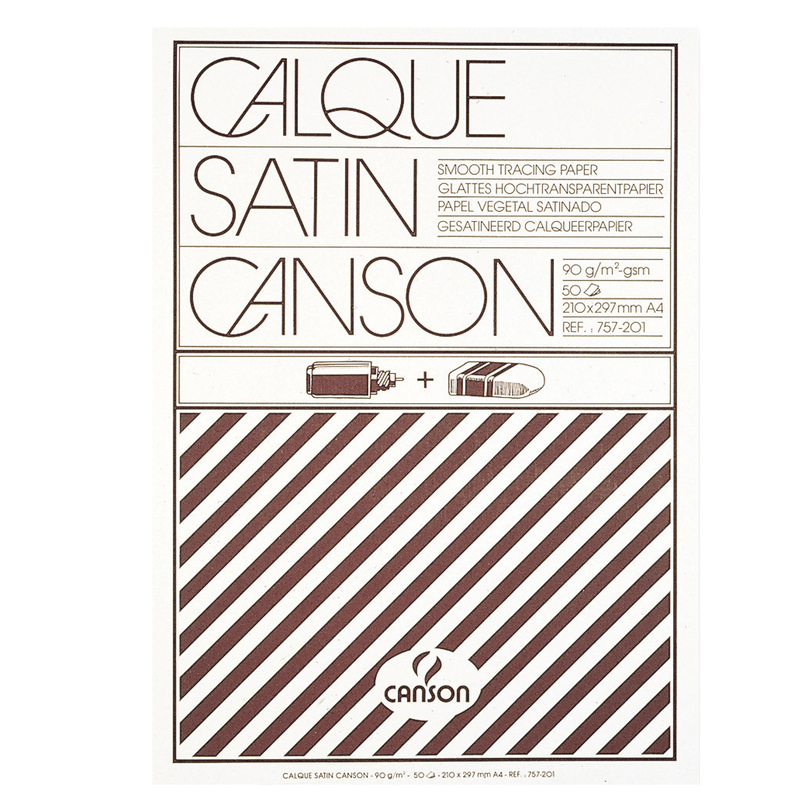 BLOCCO CARTA LUCIDA MANUALE A4 50FG 90GR CANSON