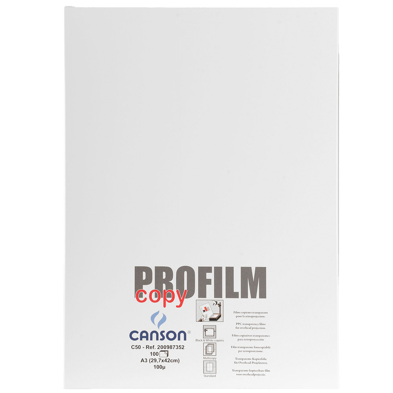 LUCIDI C50 A3 100FG PROFILMCOPY FOTOCOPIE B/N S/RETROFOGLIO CANSON