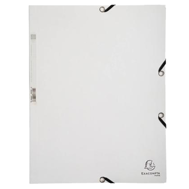 Cartella 3 lembi con elastici A4 Bianco 55506E Exacompta