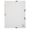 Cartella 3 lembi con elastici A4 Bianco 55506E Exacompta