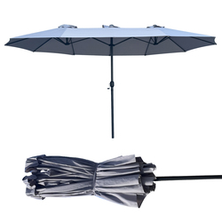 Ombrellone trio ovale h.2,7x4,5m antracite