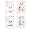 Biglietto Battesimo con glitter fantasie assortite Rex Sadoch