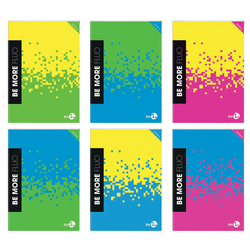 Maxiquaderno alta fogliazione A4 48fg+2 100gr 5mm Be More Fluo BM