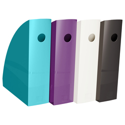 Set da 4 Portariviste Mag-Cube dorso 82mm Titane  4 Colori assortiti Exacompta