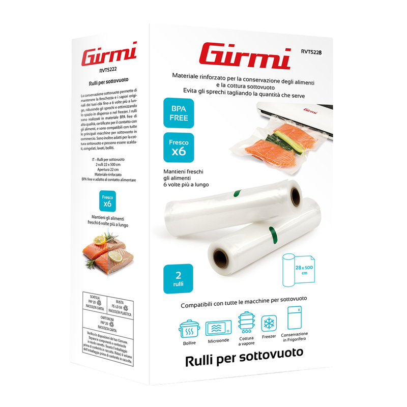 Conf. 2 Rulli per sottovuoto 28x500cm Girmi