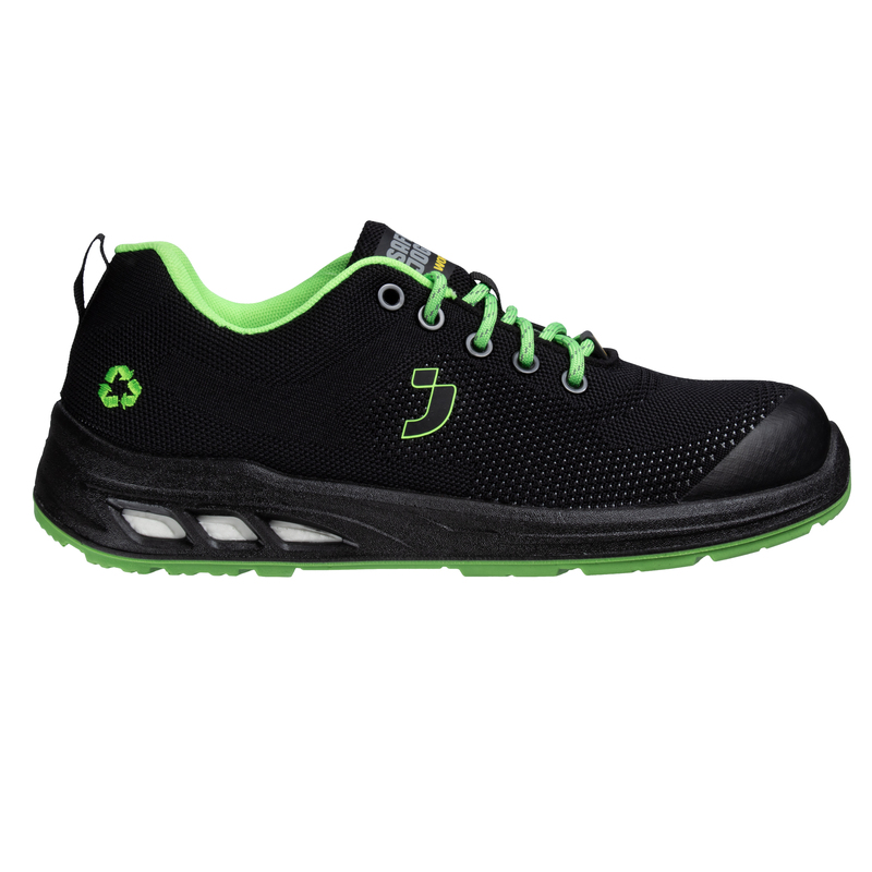 Calzatura bassa da lavoro Ecofitz S1P LOW N41 nero/verde Safety Jogger
