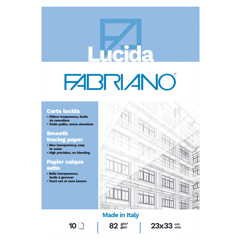 Blocco carta lucida 23x33cm 82gr 10fg Fabriano