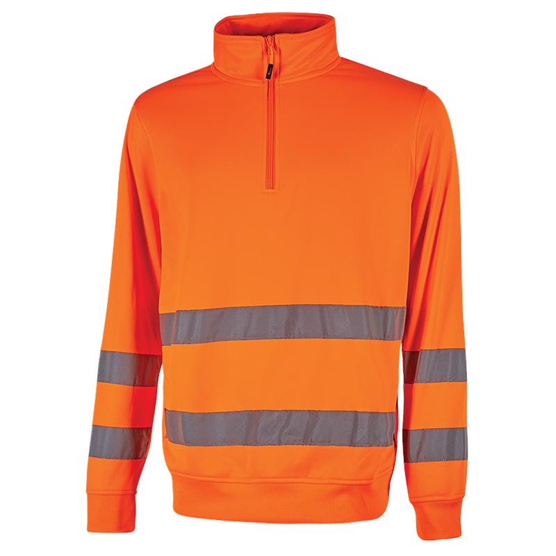 Felpa alta visibilitA' Felis mezza zip tg XXL arancio fluo U-Power