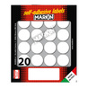Etichetta adesiva bianca tonda D27mm (10fogli x 20etichette) Markin