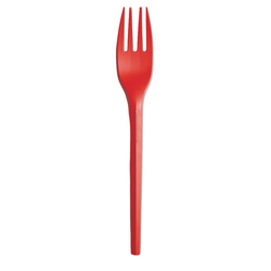 20 forchette monouso Ecocolor in CPLA 16cm rosso Big Party