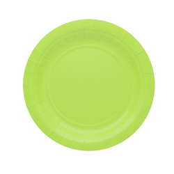 25 piatti piani D18cm Ecocolor biodegradabile verde mela Big Party
