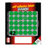 Etichetta adesiva verde tonda D18mm (10fogli x 42etichette) Markin