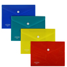 Busta con bottone in PP 19 x 14 cm colori assortiti Plastibor