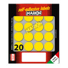 Etichetta adesiva giallo tonda D27mm (10fogli x 20etichette) Markin
