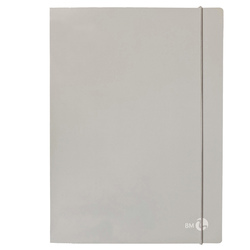 Cartellina 3 lembi con elastico dorso 1 cm, f.to A4 grigio chiaro BM