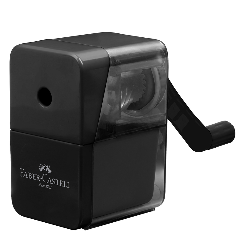 Temperamatite con manovella 1 foro nero Faber-Castell