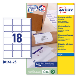 Etichetta adesiva J8161 bianca 25fg A4 63