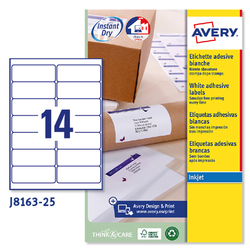 Etichetta adesiva J8163 bianca 25fg A4 99