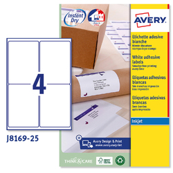 Etichetta adesiva J8169 bianca 25fg A4 99