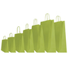 25 shoppers carta kraft 14x9x20cm twisted verde fagiolo
