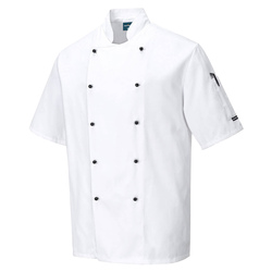Giacca da cuoco Kent a maniche corte tg XL bianco Portwest
