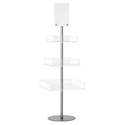 Espositore a piramide su tre livelli 50x50x156cm Tecnostyl