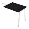 Allungo reversibile dx/sx 80x60cm piano nero venato per scrivania struttura bian