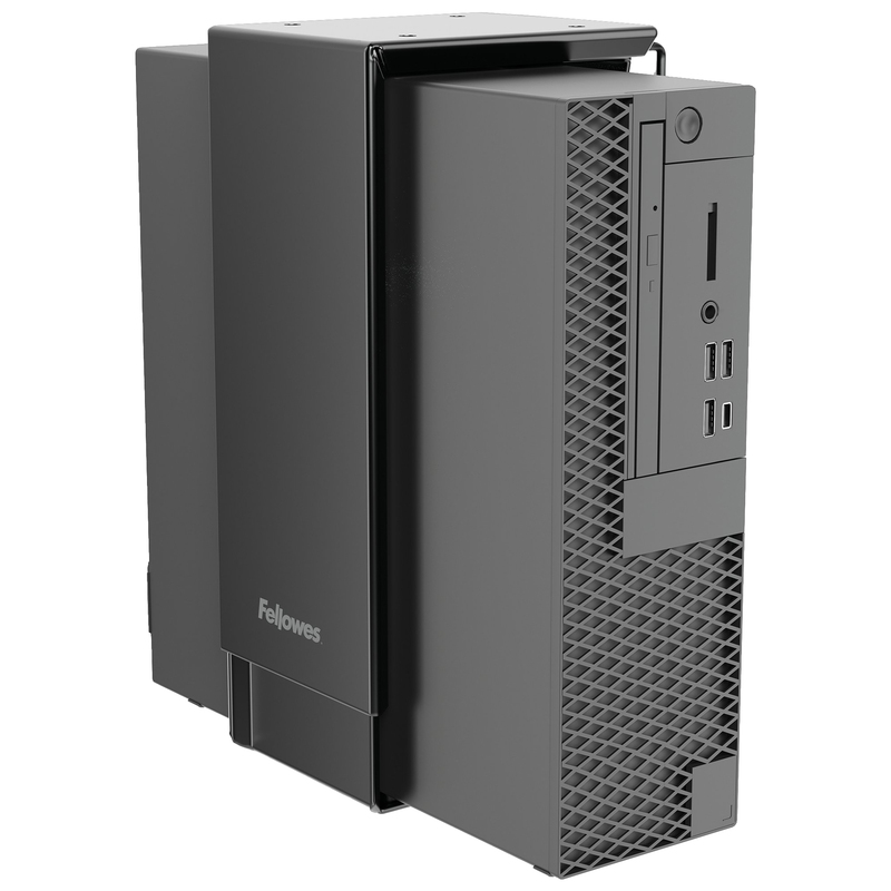 Supporto CPU sottile sotto scrivania - Nero Fellowes
