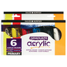 Set 6 tubi 75ml colore acrilico fine Graduate colori primari assortiti Daler Row