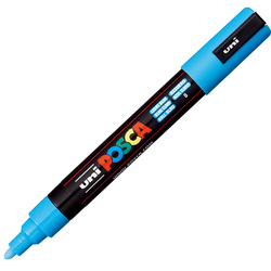 Marcatore UNI POSCA PC5M p.media 1,8-2,5mm azzurro UNI MITSUBISHI