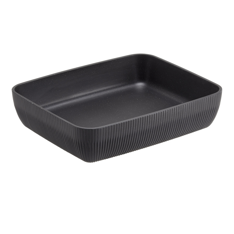 Vaschetta buffet Norway 32,5x26,5x7,5cm melamina antracite Leone