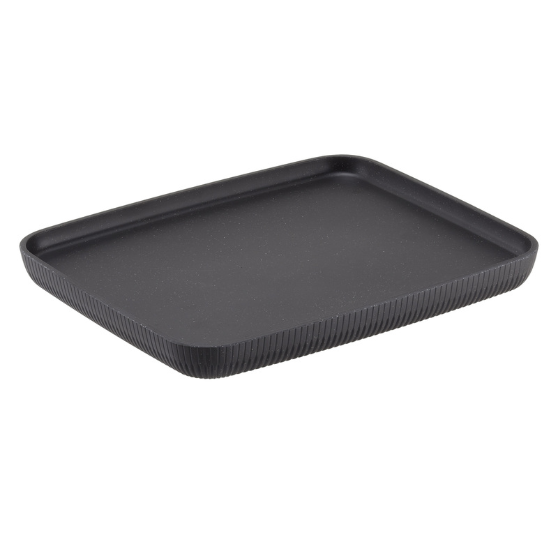 Vassoio buffet Norway 32,5x26,5x3cm melamina antracite Leone