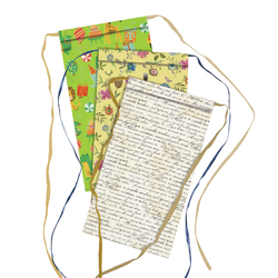Blister 2pz sacchetto carta c/nastro rafia 36x50+5cm fantasie assortite Sadoch